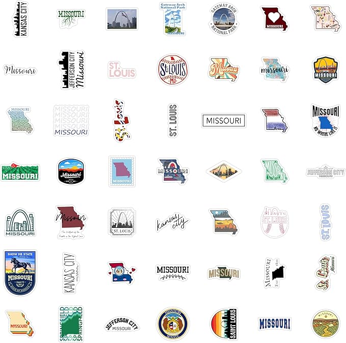 BulbaCraft Missouri Sticker for Water Bottle and Laptop - State Souvenirs, Decorations & Gifts, Waterproof Vinyl Decals, Gifts for Women & Men