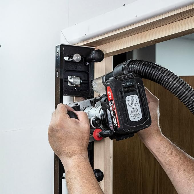 Trend Door Installation Kit with 9ft AnyDoor Hinge Jig, Foot Operated Door Lifter, Door Stand and Router Bit, Adjustable for Standard Door Sizes, H/JIG/D/B1