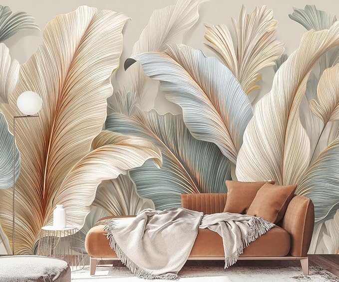 YQWDMX - Tropical Jungle Peel and Stick Wallpaper Leaf wall murals for Bedroom ZY17 S
