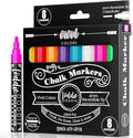 Loddie Doddie Liquid Chalk Markers - 8-Pack, 6mm Dual Tips - Chalk Markers for Blackboard & Chalkboard Paint - Washable Window Pens for Glass - Erasable Pens