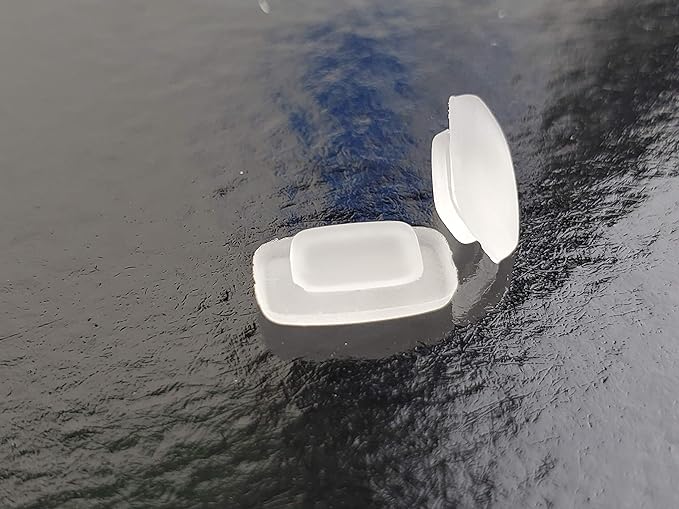 2 Pairs of Replacement 12 mm x 6mm Square Slip in Silicone Nose Pads for Sunglasses and Eyeglasses Costa Maui Replacement Nosepads