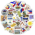 BulbaCraft 100Pcs Philippines Stickers, Filipino Stickers for Water Bottle and Laptop - Philippines Party Supplies & Decorations, Waterproof Vinyl Decals, Filipino Flag Stickers, Gifts for Women & Men