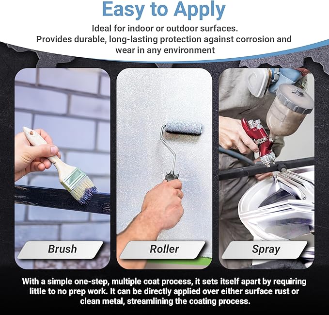 RUST BULLET DuraGrade Color - White - 1 Quart - Advanced Technology Corrossion Control, Rust Inhibitor & Protective Coating, Exceptional Adhesion, UV Resistant