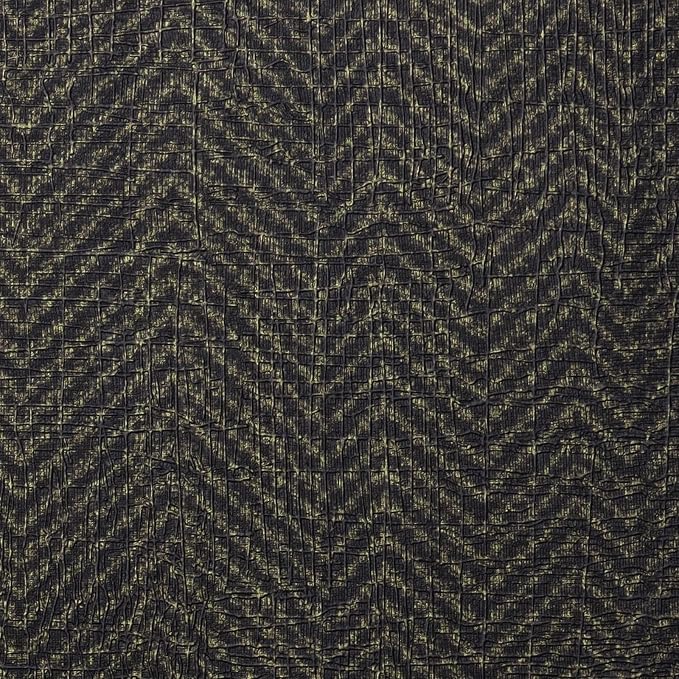 FunStick 24"x394" Black and Gold Grasscloth Peel and Stick Wallpaper Textured Black Contact Paper for Cabinets Removable Linen Fabric Geometric Wall Paper for Bedroom Bathroom Accent Wall Desk Renters
