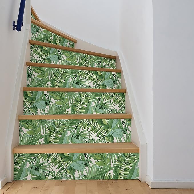 NuWallpaper Maui Peel and Stick Wallpaper, Green Tropical Leaf Removable Contact Paper for Walls, Self Adhesive Wall Covering for Bedroom Living Room Accent Wall