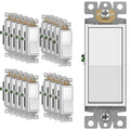 ENERLITES Matte White Light Switch, Decorator Paddle Rocker Wall Switch, Single Pole, 3 Wire, Grounding Screw, Residential Grade, 15A 120V/277V, UL Listed, 91150-MW-20PCS (20 Pack)