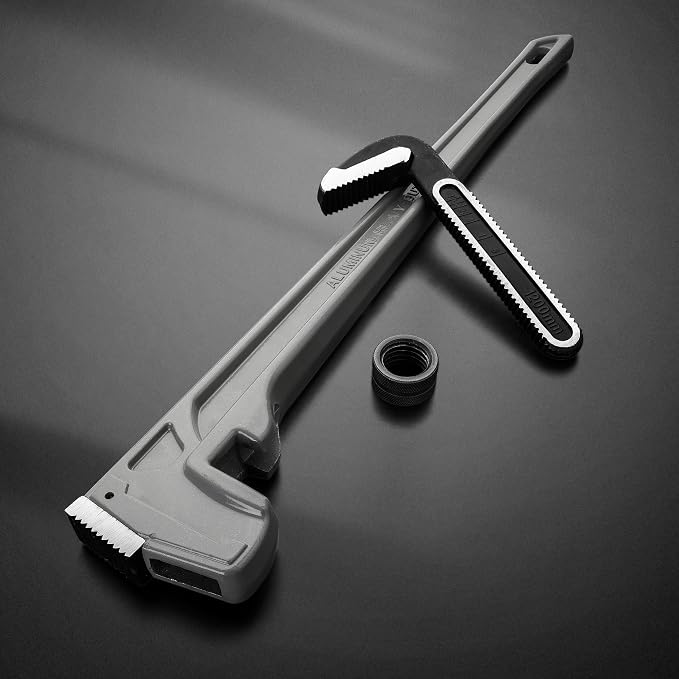 DURATECH 48-inch Aluminum Straight Pipe Wrench, Adjustable Plumbing Wrench | Heavy Duty, Drop Forged, Exceed GGG standard