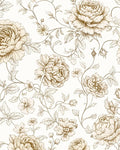 ILHIIOR Beige Floral Peel and Stick Wallpaper Boho Leaf Contact Paper White Flower Removable Self Adhesive Waterproof Wall Paper for Cabinet Drawers Wall Decor Renter Friendly 17.5''x118''
