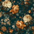 Fvlow Dark Green Glowing Floral Peel and Stick Wallpaper 17.4" x 118" | Renter Friendly, Removable & Waterproof, Vinyl Easy Install for Bedrooms, Bathrooms, Kitchens, Cabinets and Home Decor