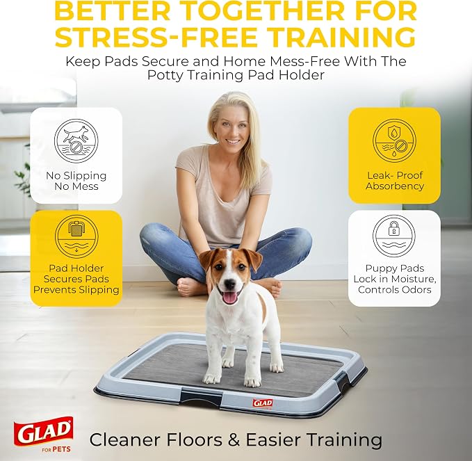 Glad for Pets Black Charcoal Puppy Pads, All-in-One | Puppy Potty Training Pads That Absorb & NEUTRALIZE Urine Instantly | New & Improved Quality Puppy Pee Pads, 14 Count