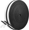 Kikerike Self Adhesive Foam Tape Weatherstrip 1/2In x 1/8In x 66Ft High Density Foam Insulation Strips Seal Weather Stripping with Strong Adhesive for Door and Window Sound Isolation Soundproofing