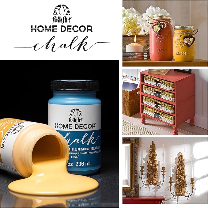 FolkArt Home Decor Chalk Furniture & Craft Paint in Assorted Colors, 8 ounce, Oatmeal
