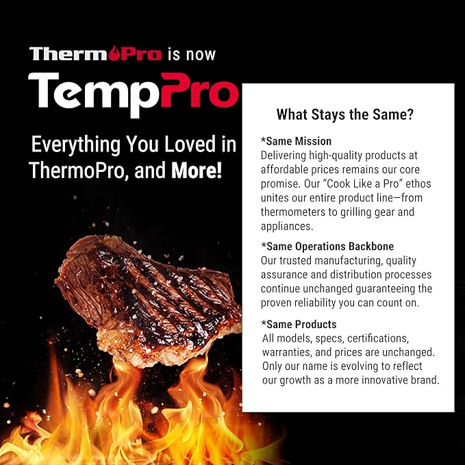 TempPro TP30 Infrared Thermometer Gun, Laser Thermometer for Cooking, Pizza Oven, Griddle, Engine, HVAC, Temperature Gun with Adjustable Emissivity & Max Measure -58°F ~1022°F (Previously ThermoPro)