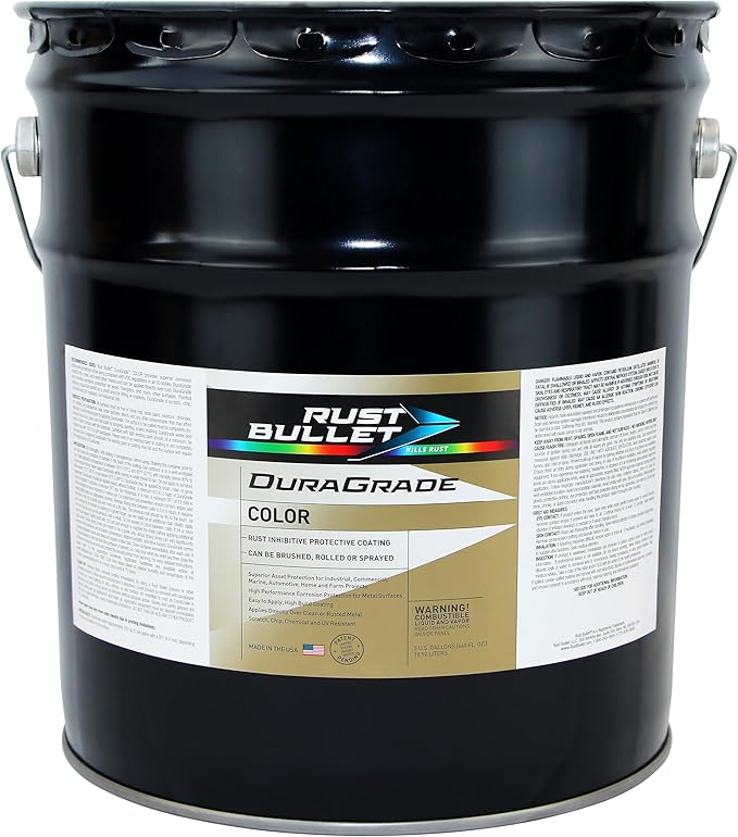 RUST BULLET DuraGrade Color - Yellow - 5 Gallon - Advanced Technology Corrossion Control, Rust Inhibitor & Protective Coating, Exceptional Adhesion, UV Resistant