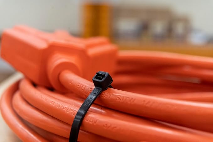 Gardner Bender 46-315UVB DoubleLock Cable Tie, 14 inch, 75 lb, Electrical Wire and Cord Management, Nylon Zip Tie, 100 Pk, Black