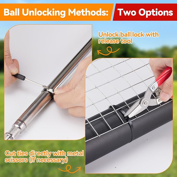 Heavy Steel Cable Tie Gun Tool Set, 2026 Upgraded Stainless Steel Cable Tie Gun with 200pcs Uv Resistant Black Metal Zip Ties Heavy Duty Outdoor Fastening & Cutting for Chain Link Fence, Exhaust Pipe