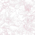 Ismoon Large Floral Peel and Stick Wallpaper Boho White/Pink Contact Paper 17.3inx16.3ft Removable Self Adhesive Bedroom Cabinet Mural Wall Decor Vinyl Roll