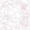 Ismoon Large Floral Peel and Stick Wallpaper Boho White/Pink Contact Paper 17.3inx6.5ft Removable Self Adhesive Bedroom Cabinet Mural Wall Decor Vinyl Roll