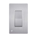 ENERLITES Elite Series Decorator Light Switch with Brushed Screwless Wall Plate, Single Pole, 3 Wire, Grounding Screw, Residential Grade, 15A 120V, UL Listed, 91150-SVWBP, Silver with Wall Plate