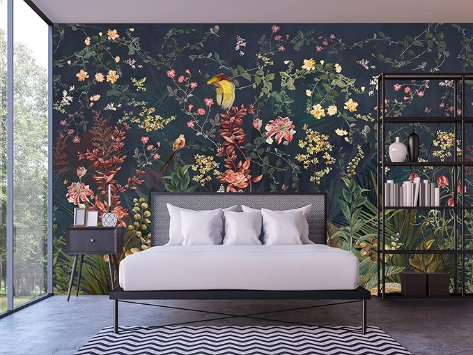 Cliouar-Idyllic Flower Girl Room Wallpaper Mural Bedroom Living Room Decor 158" x 110"(Not Peel and Stick)