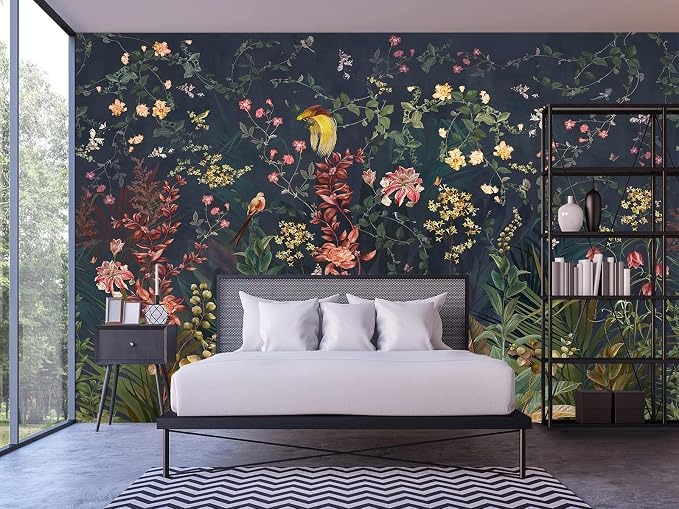 Cliouar-Idyllic Flower Girl Room Wallpaper Mural Bedroom Living Room Decor 103" x 69"(Not Peel and Stick)