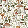 Mushroom Wallpaper Peel and Stick Boho Contact Paper 17.7"×393" | Self Adhesive Wallpaper Removable Beige Forest Vintage Contact Paper for Cabinets Kitchen Leaf Wallpapers Waterproof Vinyl
