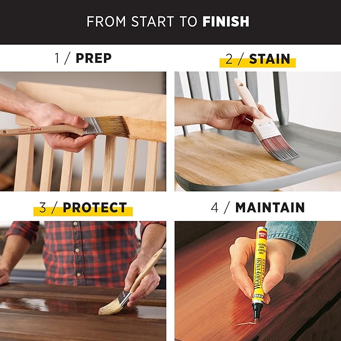 Minwax PolyShades Wood Stain + Polyurethane Finish – ½ Pint, Antique Walnut, Satin