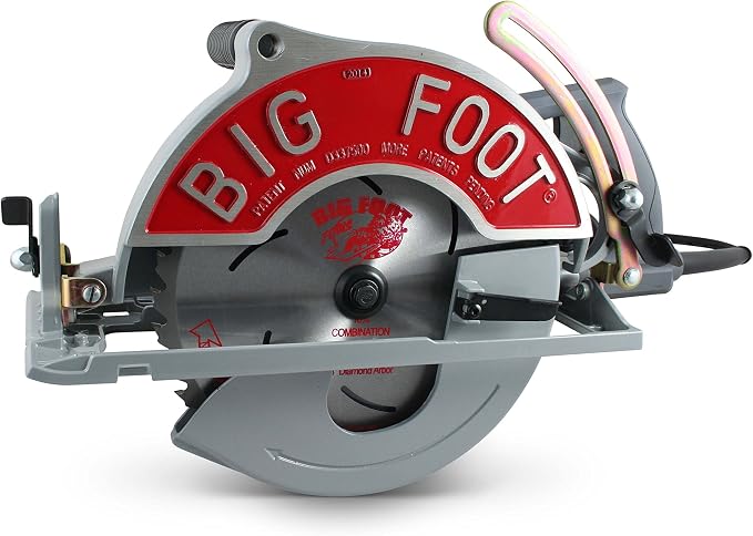 Big Foot Tools 10 1/4 Circular Saw Magnesium Worm Drive Saw Beam Saw with Skil Motor - Professional PowerSaw for One Pass Precision Cutting and Durability - BF-UG - SC-1025SU