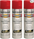Rust-Oleum 7564838-3PK Professional High Performance Enamel Spray Paint, 15 oz, Gloss Safety Red, 3 Pack