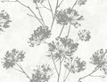 NextWall Harry & Grace Dandelion Floral Peel and Stick Wallpaper (Metallic Silver)