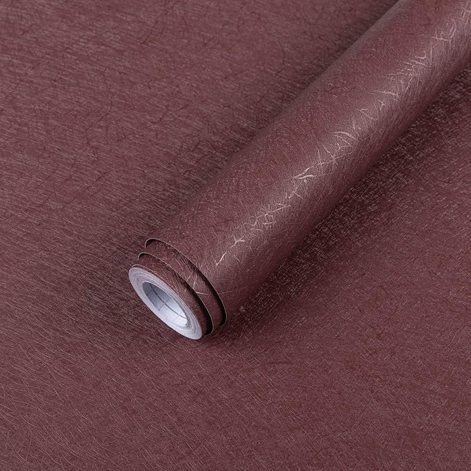 Dark Red Peel and Stick Self Adhesive Wallpaper Countertop Contact Paper | Burgundy Removable Waterproof Bathroom 15.7" X 118" Kitchen Vinyl Wrap for Cabinet Countertops Wall Counter Top Paper