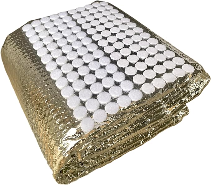 INSULATION MARKETPLACE - 48" x10ft Bubble Double Foil Reflective Insulation Roll, Thermal Shield, RV Window Insulation