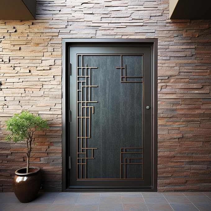 goldenwarm 6 Pack 4'' Matte Black Door Hinges – Ball Bearing 304 Stainless Steel Hinges for Exterior Doors, Square & Round Corners