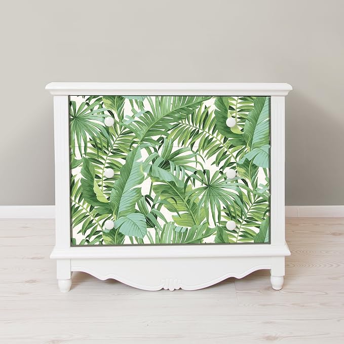 NuWallpaper Maui Peel and Stick Wallpaper, Green Tropical Leaf Removable Contact Paper for Walls, Self Adhesive Wall Covering for Bedroom Living Room Accent Wall