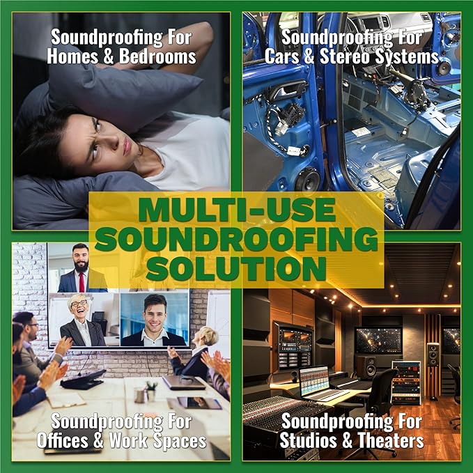 1 LB Mass Loaded Vinyl 4’x25’ (100 SF) – MLV Soundproofing Barrier for Walls, Ceilings, Vehicles – 26 STC Rating – Flexible Noise Blocker Roll – Easy to Cut & Install - Multiple Options