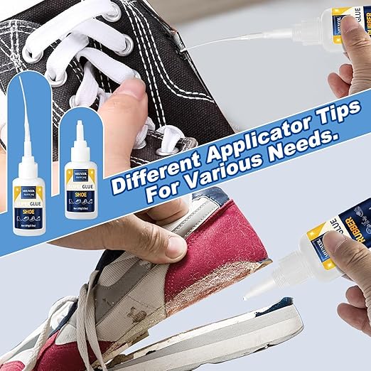 Meuvcol Shoe Glue,100g Super Glue for Shoe Heavy Duty, Clear Shoe Glue Sole Repair Kit, Waterproof Sneaker Glue for Rubber Soles, Boot, Leather, Heels, Tennis, Strong Boot Fix Glue, Insole Adhesive