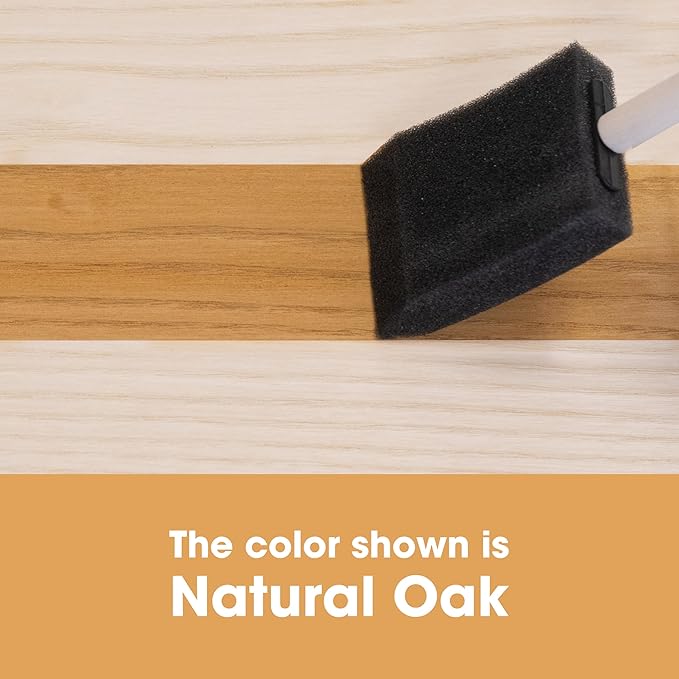 Furniture Clinic Wood Stain | Natural Oak | Water Based | Fast Drying, Low Odor, & Non-Toxic | for Indoor & Outdoor Furniture and More | Multiple Finishes | (8.5oz / 250ml)