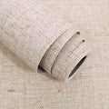 Beige Grasscloth Peel and Stick Wallpaper Textured 15.7in x 787.4in | Faux Linen Wallpaper Peel and Stick Vintage Grasscloth Contact Paper Self Adhesive Removable Contact Paper for Bedroom Vinyl