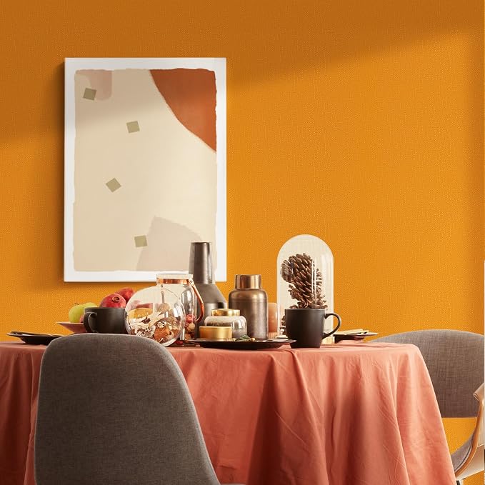 WADILE Grasscloth Peel and Stick Wallpaper 23.6in x 118in, Textured Contact Paper for Cabinets, Faux Linen Wall Paper Pull and Stick, Fabric Vinyl Wallpaper Self Adhesive Orange | Textured contact paper, Faux linen, Vinyl material, Cabinets, Self adhesive
