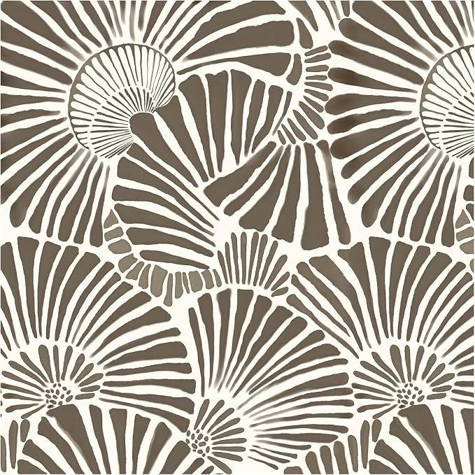 White and Brown Peel and Stick Wallpaper 17.3"393" Modern Boho Self Adhesive Removable Contact Paper for Bedroom Cabinets Drawers Shelf Home Decor Vinyl Film