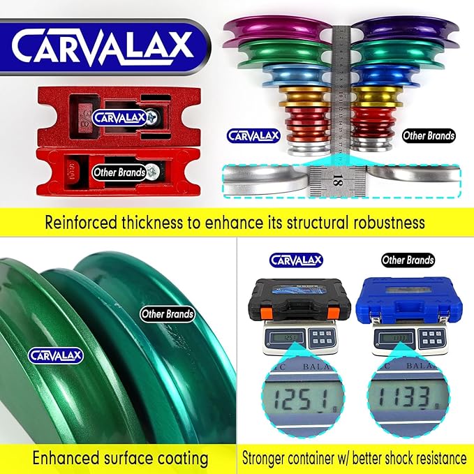 CARVALAX Pipe Tube Bender Set, for 1/4” to 7/8” O.D, 90° Ratcheting Tubing Bender Kit with Reverse Bending Adapters and 7 Multi-Color Aluminum Heads, for HVAC Air Condition Heating Repair