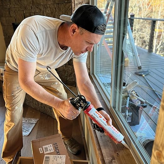 Sashco Big Stretch Acrylic Latex High Performance Caulking Sealant, 10.5 Ounce Cartridge, Dark Brown (Pack of 12)