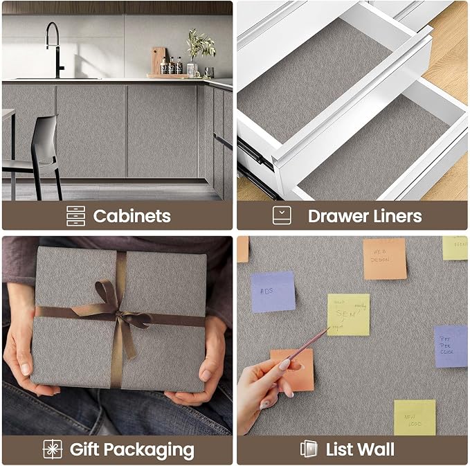 Taupe Peel and Stick Self Adhesive Wallpaper Countertop Contact Paper | Removable Self Adhesive Waterproof Bathroom Wallpaper 15.7" X 118" Kitchen Vinyl Wrap for Cabinet Wall Cover Paper