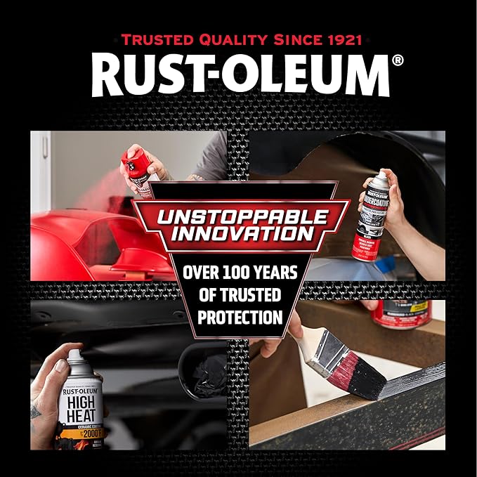 Rust-Oleum 248903 Automotive High Heat Spray Paint, 12 oz, Flat Black