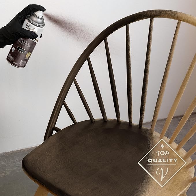 Varathane Premium Fast Dry Wood Stain Spray | 1 Hour Dry Time | 1 Coat Color | Interior Wood Stain | Furniture, Cabinets, Doors, Trim | 10.25 oz | 6 Pack | Ebony