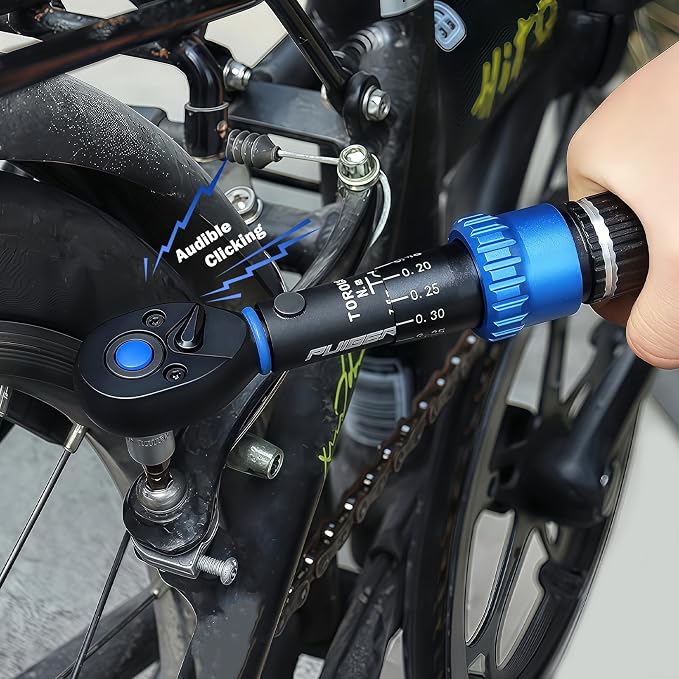 1/4" Drive Small Torque Wrench 1-8 Nm (8.85-70.8 in lb) ±3% Precision, Dual-Direction 72-Tooth Click Low Torque Wrench for Bicycle, Electronics, Small Engine Repair, and Delicate Fasteners
