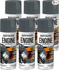 Rust-Oleum 366435-6PK Engine Enamel Spray Paint, 11 oz, Gloss Gray, (Pack of 6)