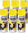 Rust-Oleum 366434-6PK Engine Enamel Spray Paint, 11 oz, Gloss Yellow, 6 Pack