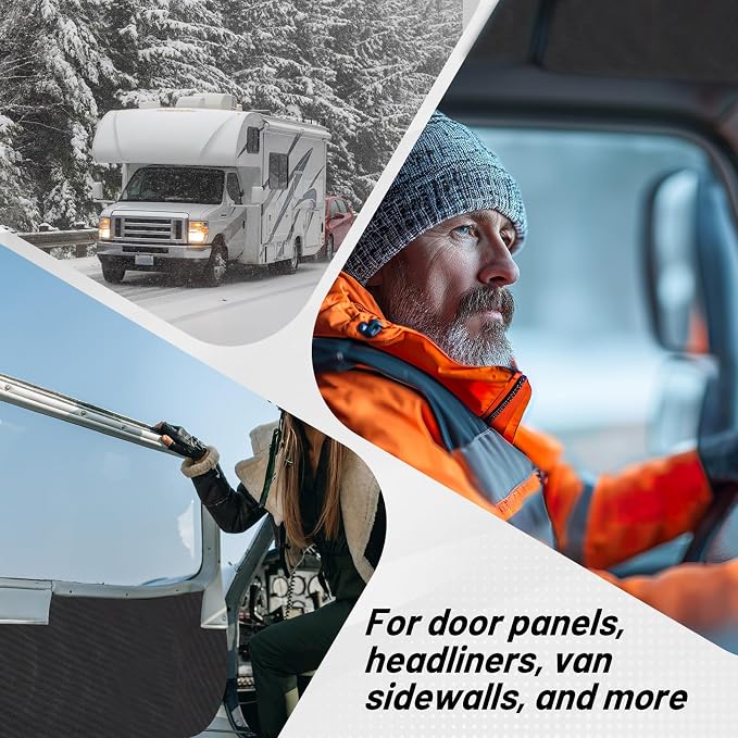 5ft x 20ft Van Insulation, Soundproof Thermal Barrier for Camper Van Conversions for Various Sizes of Rvs and Trucks