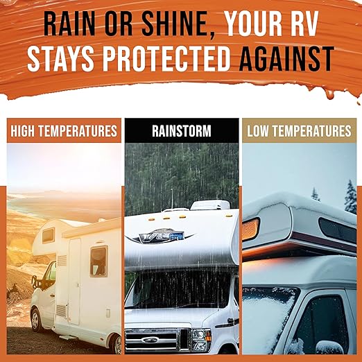 BEEST RV Roof Coating White, 3.5 Gallon Covers up to 175 sqft (2 Coat), Solar Reflective & Waterproof Sealant| Elastomeric Leak Repair Coating, Liquid Rubber RV Roof Sealant for Trailer, Camper & More